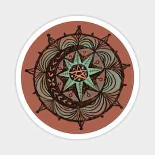 Art Nouveau Pentacle Magnet